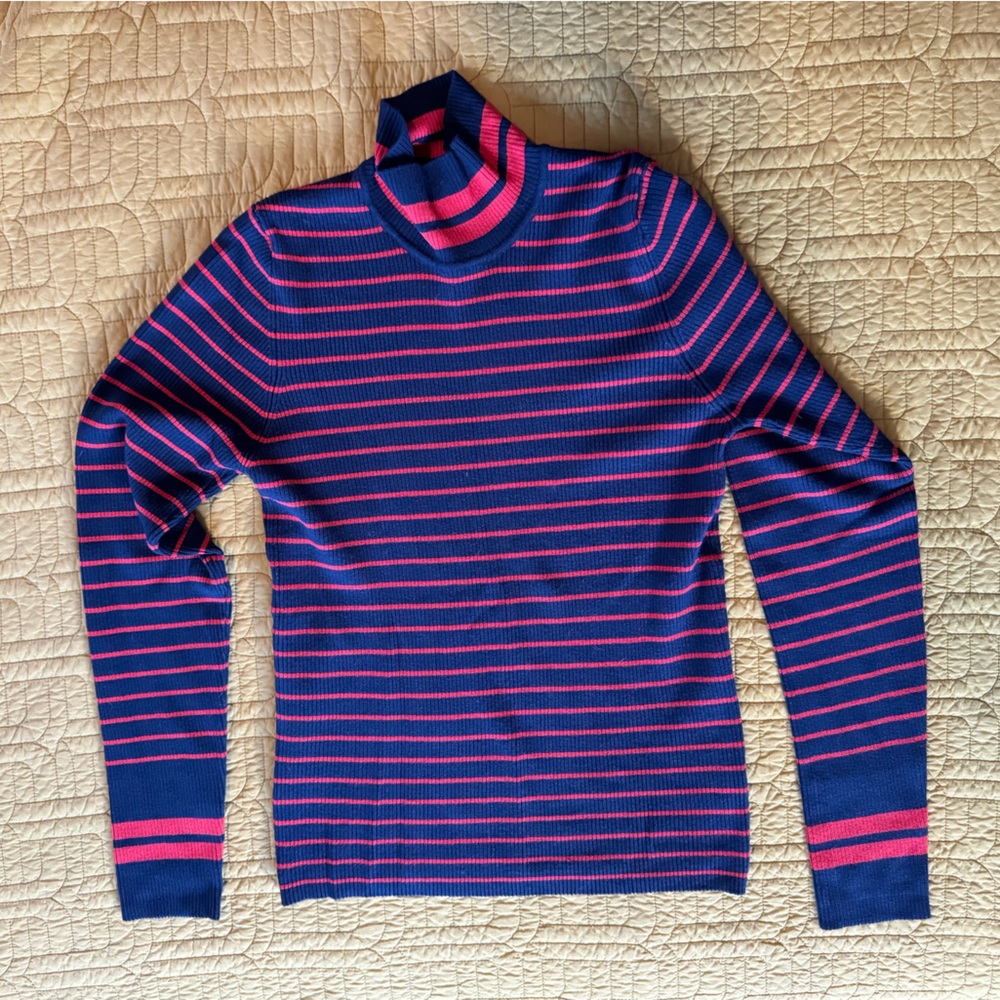 Marine Layer Lexi Rib Striped Turtleneck